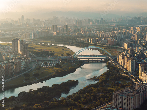 Wallpaper Mural Taipei Finacial District, capital city of Taiwan, with view of Taipei 101 Tower standing amid skyscrapers Torontodigital.ca