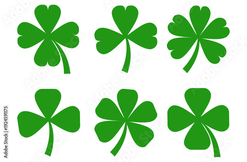 Clover leaf illustration in flat style. Clover leaf vector design symbolizes trust, hope, love, and good luck.