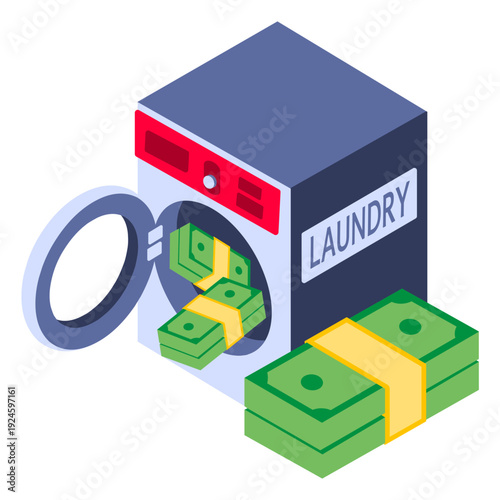 Money Laundering Financial Crime Illustration