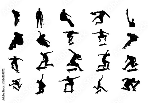 Skateboarder People Silhouette