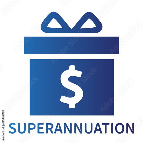 Superannuation Gift Financial Security and Future Planning with a Savings Box Icon