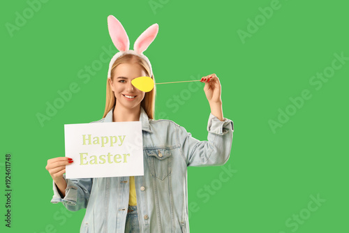 Young girl with Easter bunn...