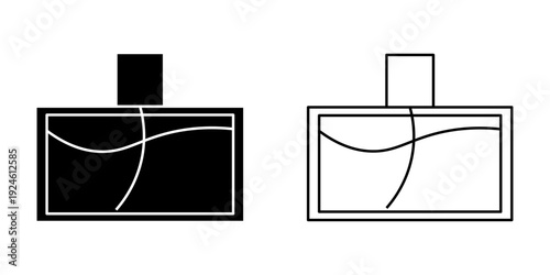 Perfume set icon on white background