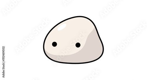 Cute cartoon blob character, Vector Illustration, simple design, for various uses.