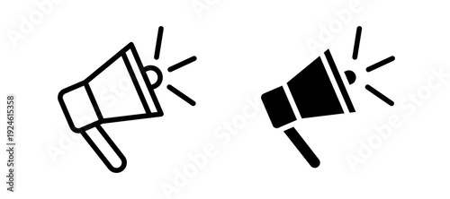 Campaign icon in black color for website or app.