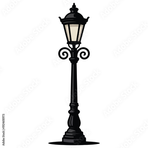 street lamp vector