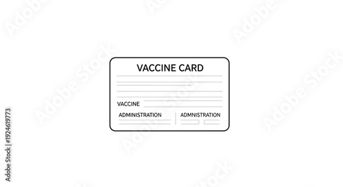 Vaccine Card Blank Template for Health Records and Immunization Proof
