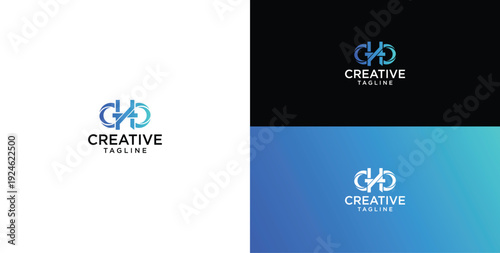 technology logo vector. H initial logo design