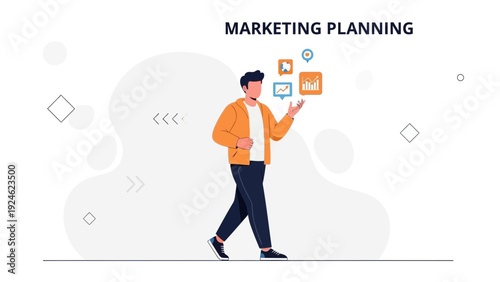 Marketing Planning Strategy, Business Growth Data Analysis, Digital Marketing Concept