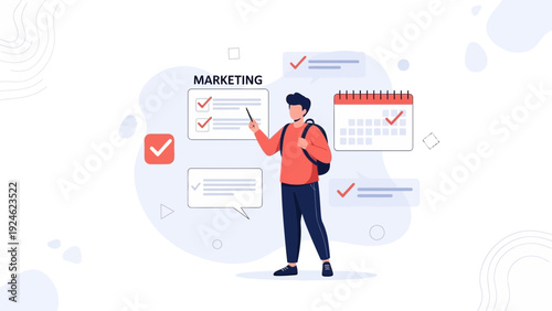 Marketing Strategy Planning with Checklist and Calendar