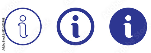 Information icon collection. Info icons Info Point Icon. Help notification for interfaces, tooltips, or instructional UI designs. eps 10