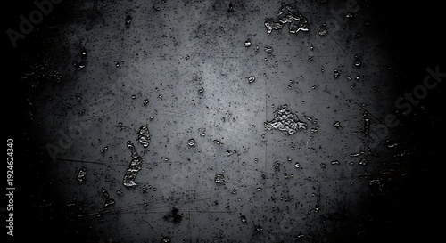 Gritty dark metal texture provides a grunge industrial background