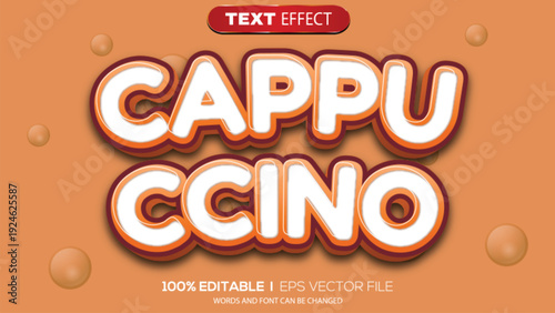 3d text effect cappuccino theme