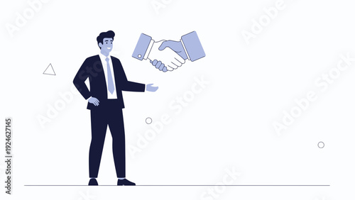 Businessman offering handshake, business deal, partnership, agreement, teamwork concept