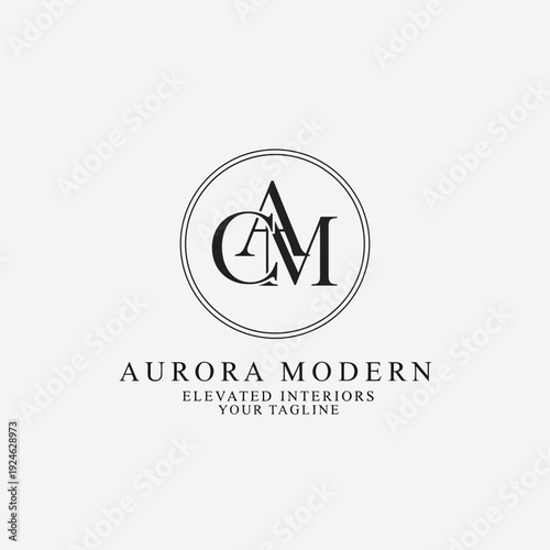 Aurora Modern Logo Design Element Circle.
