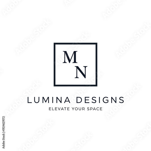 Lumina Designs Logo with Monogram MN.