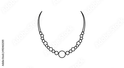 Elegant Pearl Necklace with Central Large Bead, Minimalist Jewelry Design