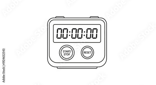 Digital Kitchen Timer with Start Stop and Reset Buttons, Time Measurement Icon