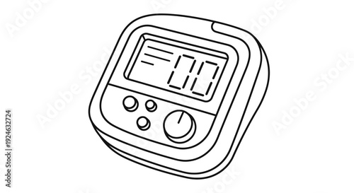 Digital Timer with LCD Screen and Buttons, Kitchen Gadget, Countdown Clock