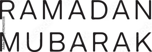Ramadan mubarak greeting in a simple typographic style