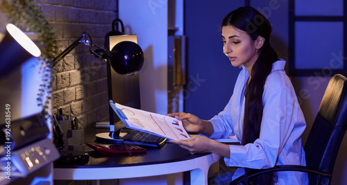 Female business analyst wor...