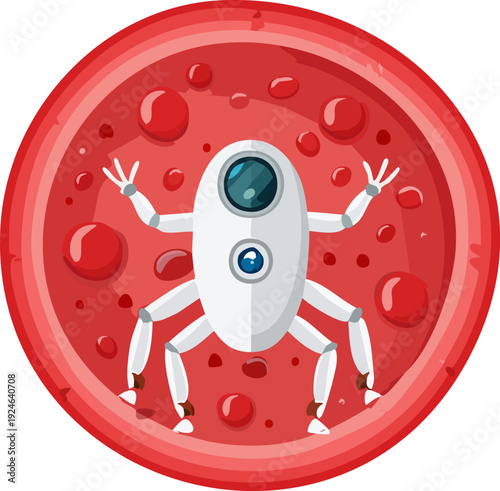 Scientific Microscopic Robot Function Graphic