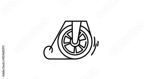 Scooter Wheel with a String Unraveling