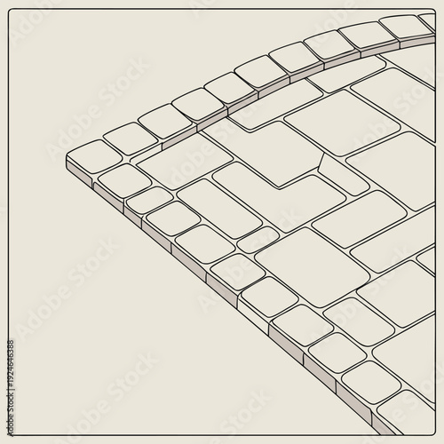 Modern 3D digital background featuring a black computer keyboard design with abstract metal squares and cubes representing business technology and internet information concepts