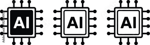 Each icon shows a rectangular processor chip with multiple connection points (pins) arranged symmetrically around its perimeter.