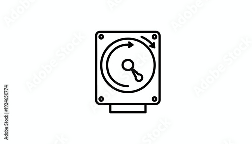 Hard Drive Icon, Data Storage Symbol, Computer Hardware, Digital Information