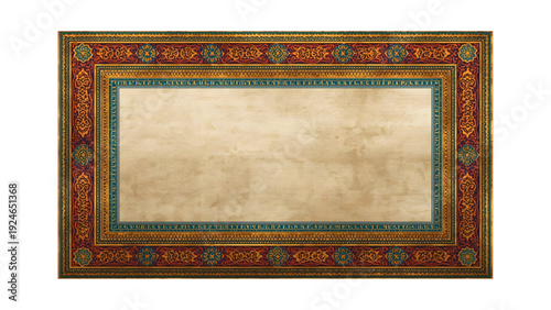 antique gold frame isolated