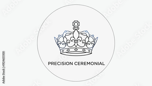 Elegant Crown Logo with Text PRECISION CEREMONIAL