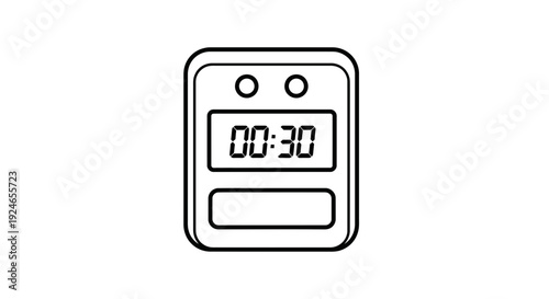 Digital Kitchen Timer with 30 Seconds Display, Cooking Gadget Icon