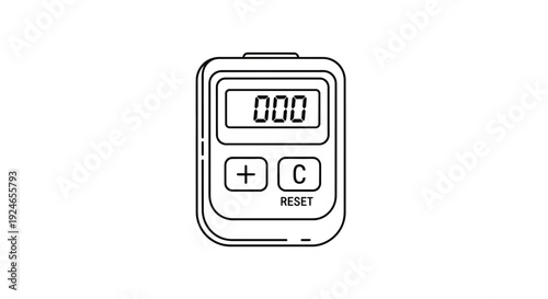 Digital Tally Counter Device with LCD Screen and Buttons for Counting