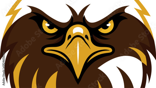 Fierce Eagle Head Mascot Logo - Sports Team, Brand Identity, Graphic Design