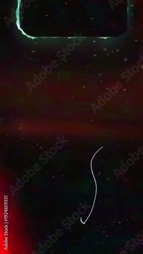 Vertical film punch hole vintage analog video transition