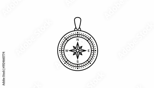 Vintage Compass Pendant Necklace, Nautical Navigation Tool, Antique Style Jewelry