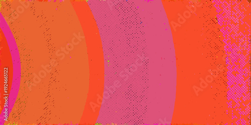 Abstract vertical stripes of bright orange and pink hues with texture