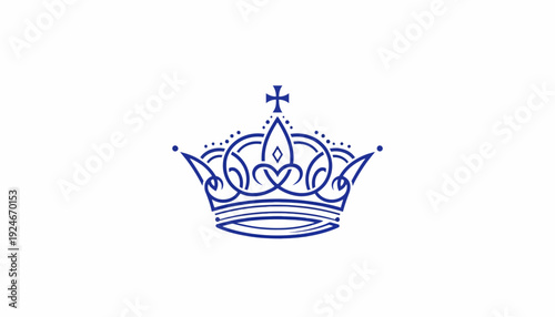 Elegant Royal Crown Emblem, Symbol of Power, Royalty, and Luxury