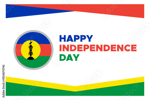 new caledonia happy independence day vector design template illustration