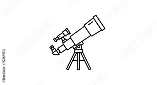 Telescope Icon: Astronomy, Science, Exploration, and Discovery