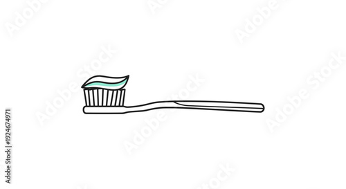 Toothbrush with Mint Toothpaste, Dental Hygiene, Oral Care, Fresh Breath