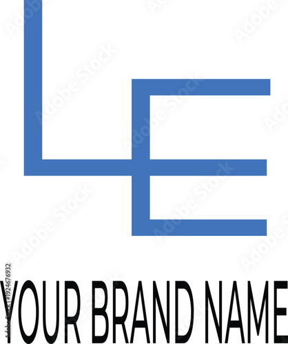 Minimalist Modern LE Monogram Logo Design