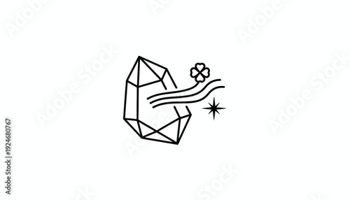 Mystical Crystal, Lucky Clover, and Starburst - Esoteric Symbolism