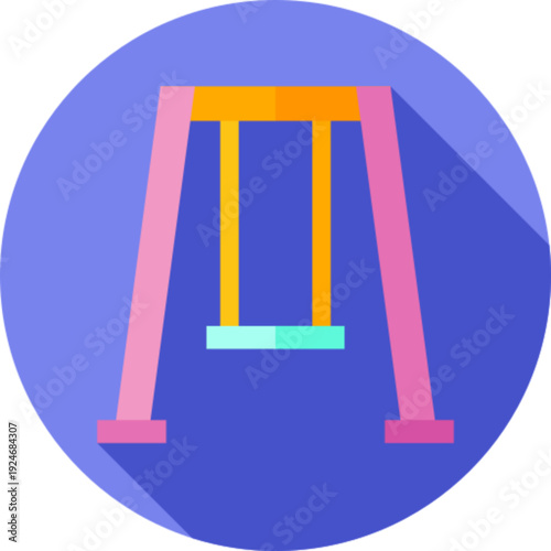 Playground Swing Kids Fun Icon