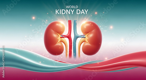 World kidney day awareness illustration