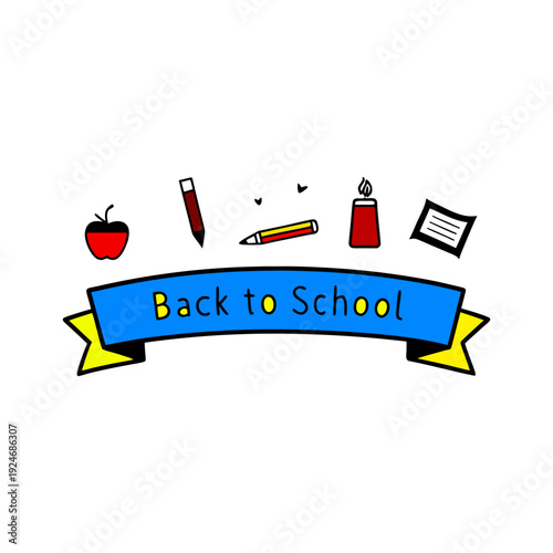 vector illustration banner for back to school promote