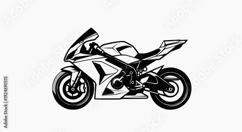 silhouette of a motorcycle vector