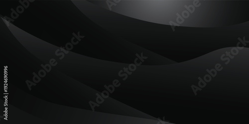 A luxurious, high-end background with a dark theme and elegant curves creates a sophisticated atmosphere for the design, giving it a premium feel, while the soft orange-gold curves stand out.