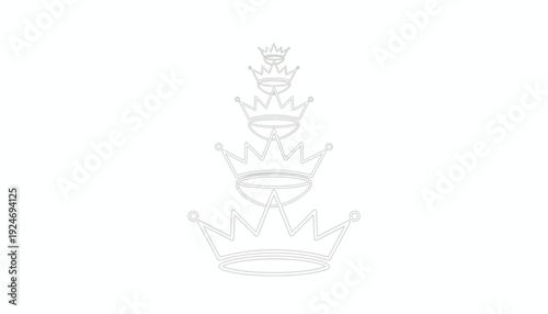 Stack of Crowns Icon Set